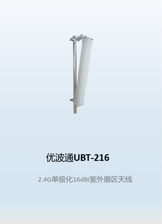 优波通UBT-216      2.4G单极化16dBi室外扇区天线