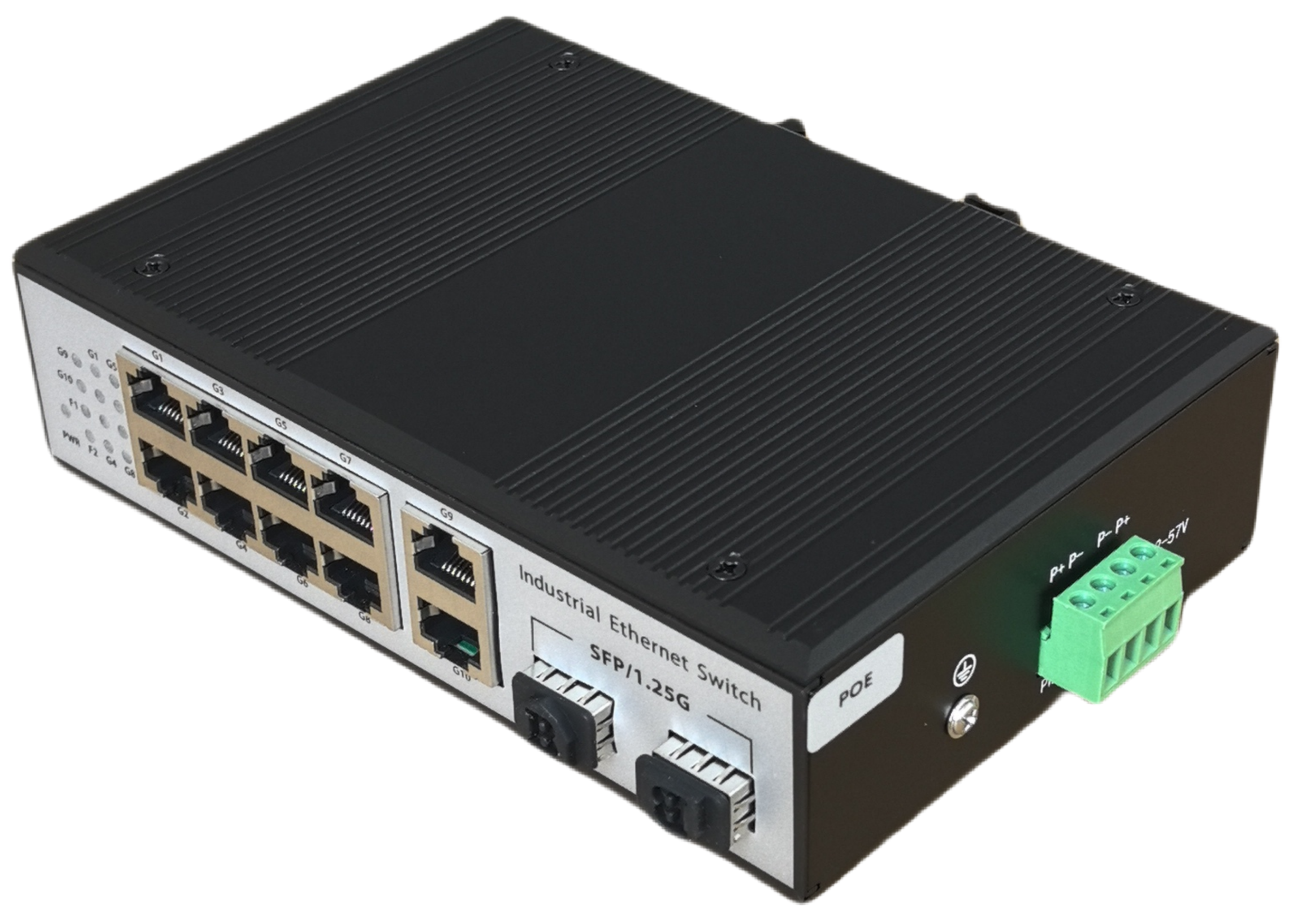 优波通UBT-PG4808-2SFP  2光8电工业级POE环网交换机